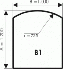 Podstawa szklana pod piec wolnostojący B1