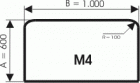 Podstawa szklana pod piec wolnostojący M4