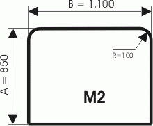 Podstawa szklana pod piec wolnostojący M2 - Kliknij na obrazek aby go zamknąć